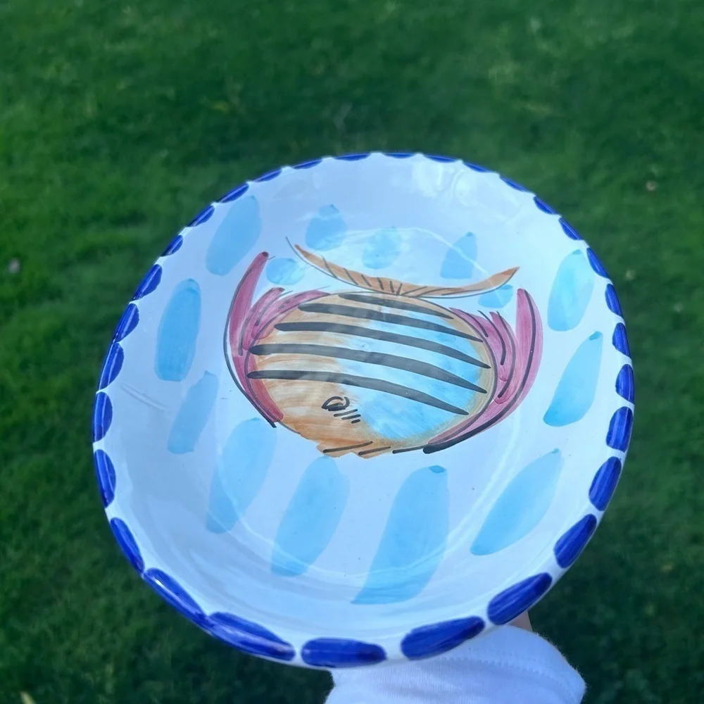 Vietri Hand Painted Fish Platter | 10 1/2
